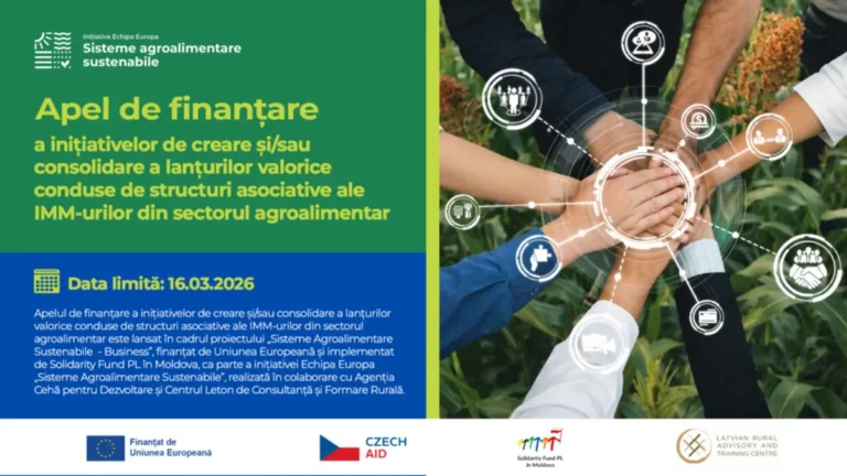Granturi de până la 50 000 euro pentru inițiative asociative în sectorul agroalimentar